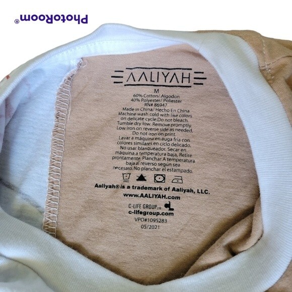 BEAUTIFUL AALIYAH  COLORBLOCK TSHIRT - M - Picture 5 of 11